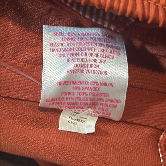 Women’s Xhilaration Plus Size Orange Bikini Smocked Top Size 2X NWT - Picture 8 of 9